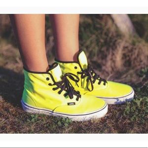 neon yellow high tops